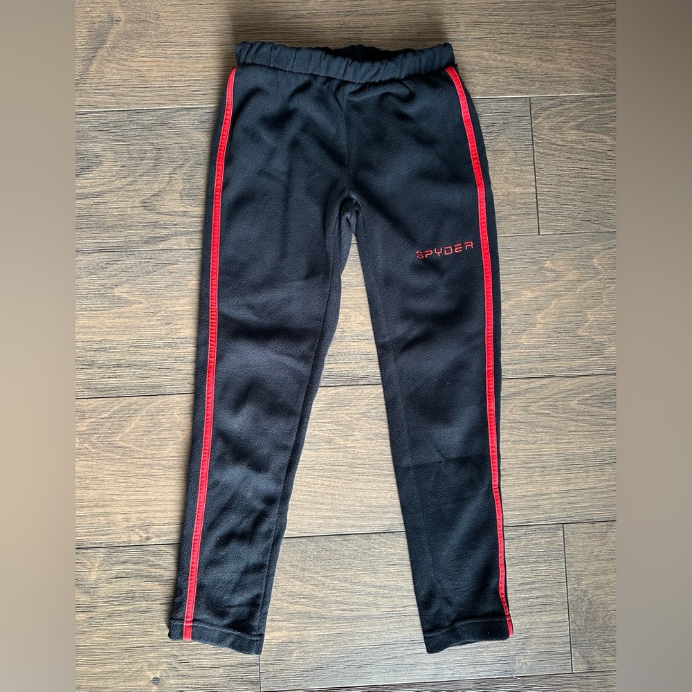 EUC Spyder Fleece Pants in Black and Red - kids size S